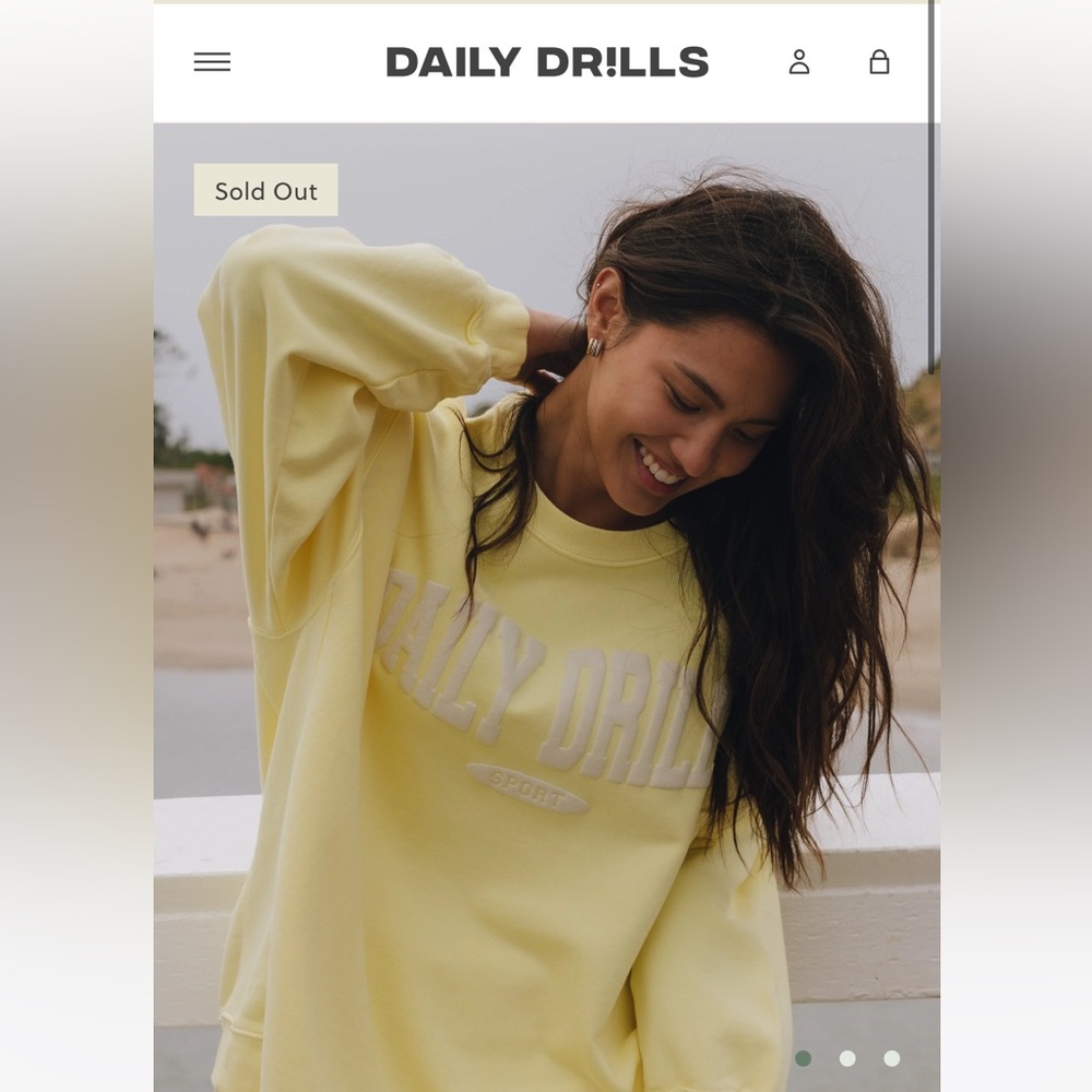 Daily Drills Lemonade Oversized Crew